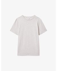 Reiss - Bless Marl-pattern Cotton-blend T-shirt X - Lyst