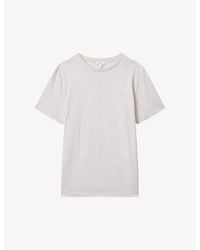 Reiss - Bless Marl-Pattern Cotton-Blend T-Shirt - Lyst