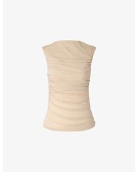 Soeur - Irina Gathered-Detail Cotton-Blend Vest Top - Lyst