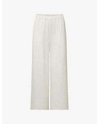Nué Notes - Jefferson Striped Elasticated-waist Wide-leg Stretch-woven Trousers - Lyst