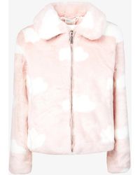 Skinnydip London Cloudy Collared Faux-fur Coat - Pink