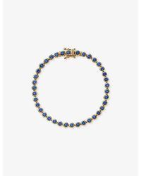 Missoma - Tennis Round 18Ct-Plated Brass And Sapphire Bracelet - Lyst