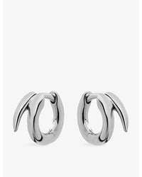 Shaun Leane - Quill Mini Sterling- Hoop Earrings - Lyst