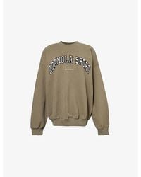 ADANOLA - Logo-Embroidered Relaxed-Fit Cotton Sweatshirt - Lyst