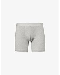 Sunspel - Elasticated-Waistband Stretch-Cotton Trunks - Lyst