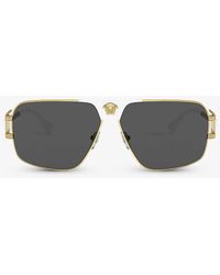 Versace - Ve2251 Pillow-frame Steel Sunglasses - Lyst