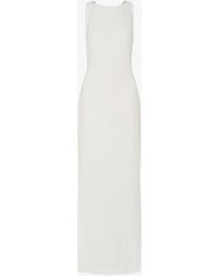 Whistles - Tie Back Slim-fit Stretch-crepe Maxi Dress - Lyst
