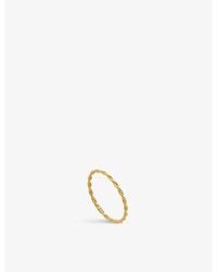 Monica Vinader - Corda Skinny 18Ct-Plated Vermeil Sterling- Ring - Lyst