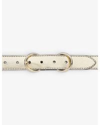 Whistles - Double-ring Buckle-fastened Metallic-leather Belt - Lyst