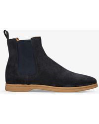 Eleventy - Contrast-sole Tonal-stitching Suede Chelsea Boots - Lyst