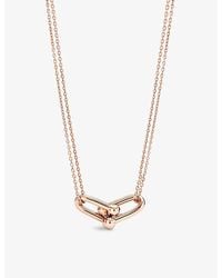 Tiffany & Co. - Tiffany Hardwear Double Link 18ct Rose-gold Necklace - Lyst