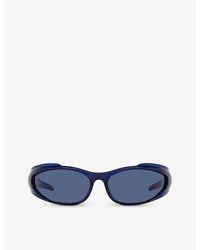 Balenciaga - Bb0253s Wraparound-frame Acetate Sunglasses - Lyst