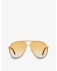 Tom Ford - Tr001674 Xavier Aviator-frame Metal Sunglasses - Lyst