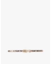 Maje - Python-Effect Leather Belt - Lyst