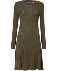 Polo Ralph Lauren - Day Round-neck Knitted Mini Dress - Lyst