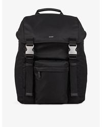 Sandro - Logo-Plaque Woven Backpack - Lyst