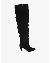 Kurt Geiger - Shoreditch Slouch Heeled Suede Over-The-Knee Boots - Lyst