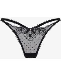 Agent Provocateur - Yuma Low-rise Stretch-mesh Thong X - Lyst