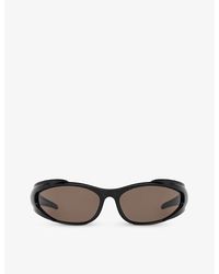 Balenciaga - Bb0253s Wraparound-frame Acetate Sunglasses - Lyst