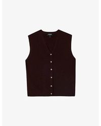 Whistles - V-Neck Knitted Cotton-Blend Tank Top - Lyst