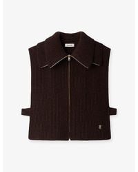 Sandro - Zipped Trucker Wool Collar - Lyst