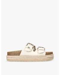 KG by Kurt Geiger - Raquel Rope-Sole Faux-Leather Sandals - Lyst