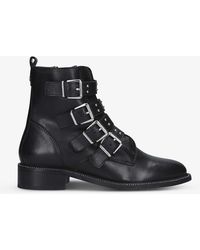 Carvela Kurt Geiger Strap Leather Ankle Boots - Black