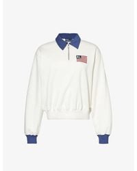 Polo Ralph Lauren - Deckwash Flag Logo-Print Cotton-Blend Top - Lyst