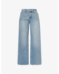 PAIGE - Dana Relaxed Straight Cotton Denim Jeans - Lyst