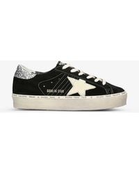 Golden Goose - Hi Star 90201 Logo-print Suede And Leather Low-top Trainers - Lyst