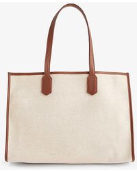 Eleventy - Contrast-trim Woven Tote Bag - Lyst