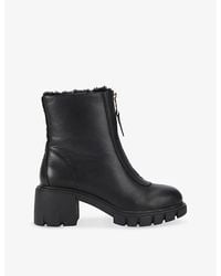 Carvela Kurt Geiger - Ignite Zip Heeled Leather Ankle Boots - Lyst