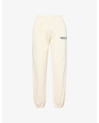 Sporty & Rich - Wellness Club Embroidered Cotton-Jersey Jogging Bottoms - Lyst
