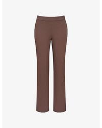 House Of Cb - Chiara Straight-Leg High-Rise Stretch-Crepe Trousers - Lyst