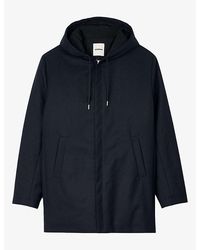 Sandro - Hooded Padded Wool-Blend Parka Coat - Lyst