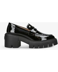 Stuart Weitzman - Soho Track-sole Patent-leather Loafers - Lyst