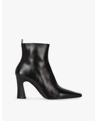 The Kooples - Pointed-Toe Leather Heeled Ankle Boots - Lyst