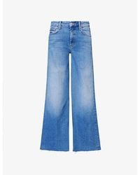 Mother - The Roller Fray Flared Stretch-Denim Blend Jeans - Lyst