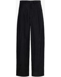 Giorgio Armani - Relaxed-fit Straight-leg Woven-blend Trousers - Lyst