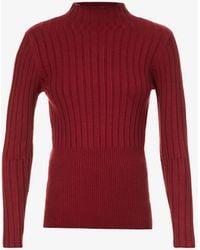 Amy Lynn - Ribbed Roll-neck Knitted Top - Lyst