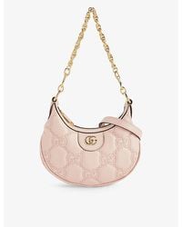 Gucci - Matelassé Double G Leather Shoulder Bag - Lyst