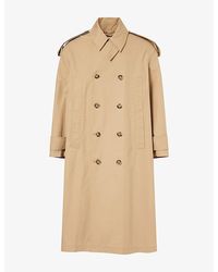 Ami Paris - Double-Breasted Cotton Trench Coat - Lyst