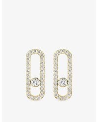 Messika - Move Uno Pavé 18Ct And 0.66Ct Diamond Earrings - Lyst