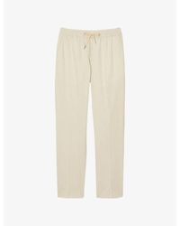 Sandro - Tapered Drawstring-Waist Stretch-Cotton Blend Trousers - Lyst