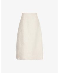 Theory - A-line Darted Linen Maxi Skirt - Lyst