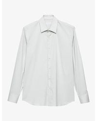 Prada - Collared Slim-Fit Cotton-Blend Shirt - Lyst