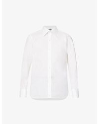 Tom Ford - Optical Straight-Yoke Spread-Collar Slim-Fit Cotton-Poplin Shirt - Lyst