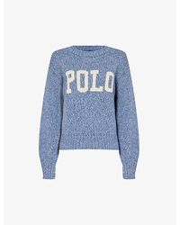 Polo Ralph Lauren - Brand-embroidered Round-neck Knitted Jumper - Lyst