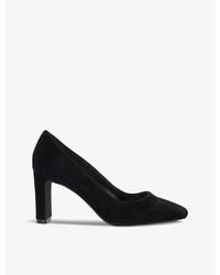 Dune - Arriving Closed-Toe Suede Heeled Courts - Lyst
