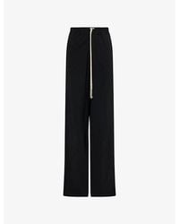 Rick Owens - Drawstring Wide-Leg Cady-Crepe Trousers - Lyst